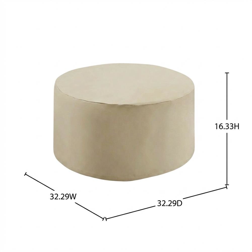 Round outdoor coffee table furniture cover for weatherproof protection. Picture 7