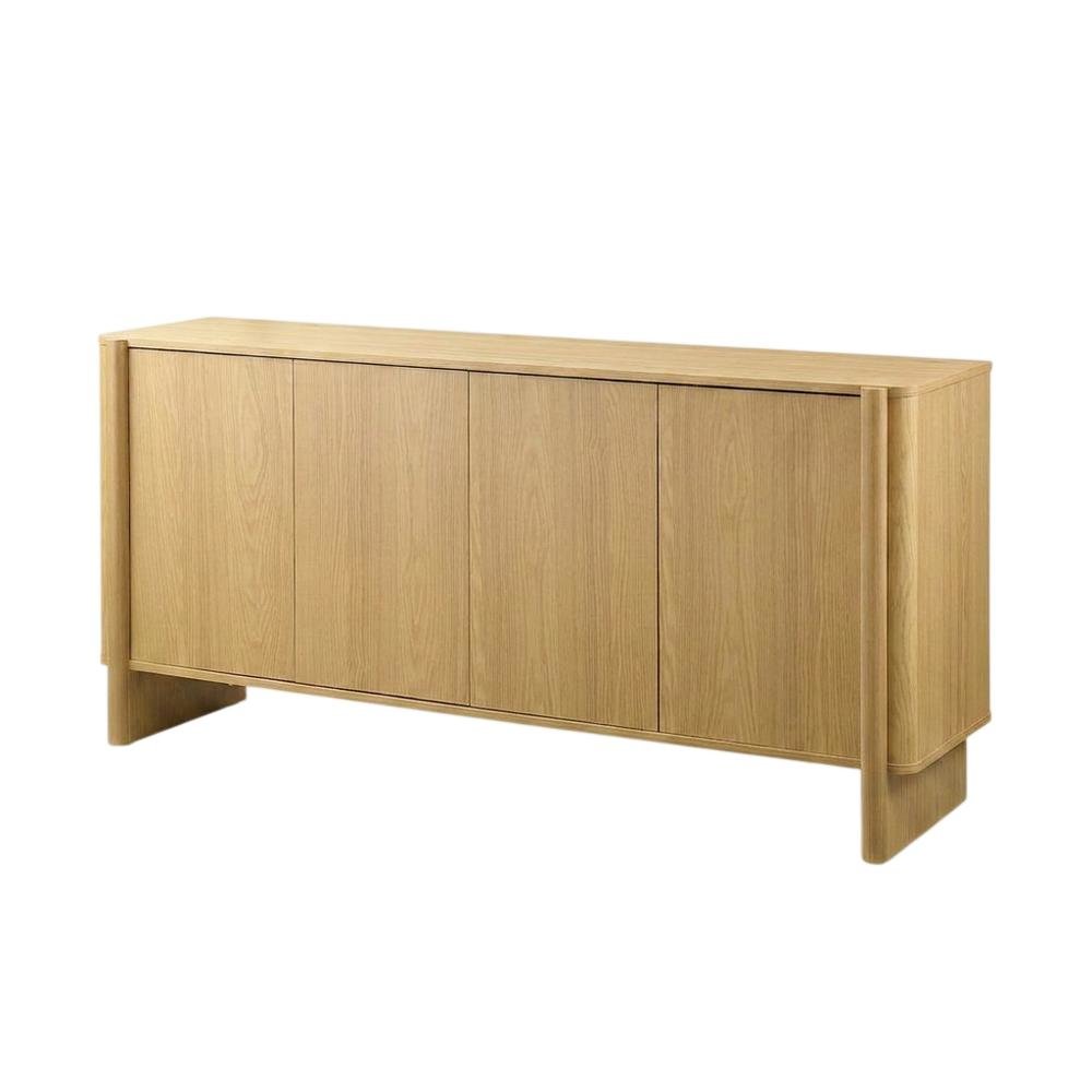 Sideboard in Neutral Finish with Anti-Tip Mechanism and Spacious Storage. Picture 1