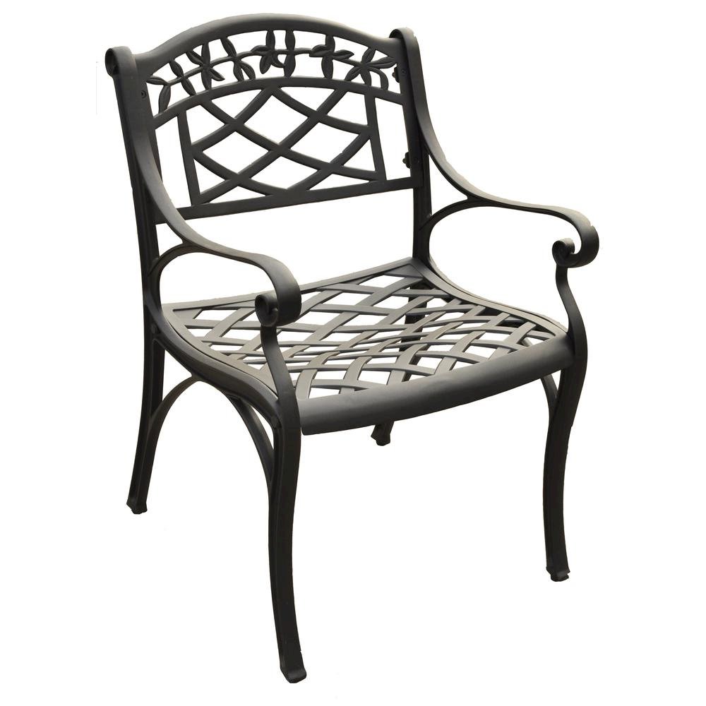 Outdoor dining chairs set with comfortable armrests and durable build. Picture 1