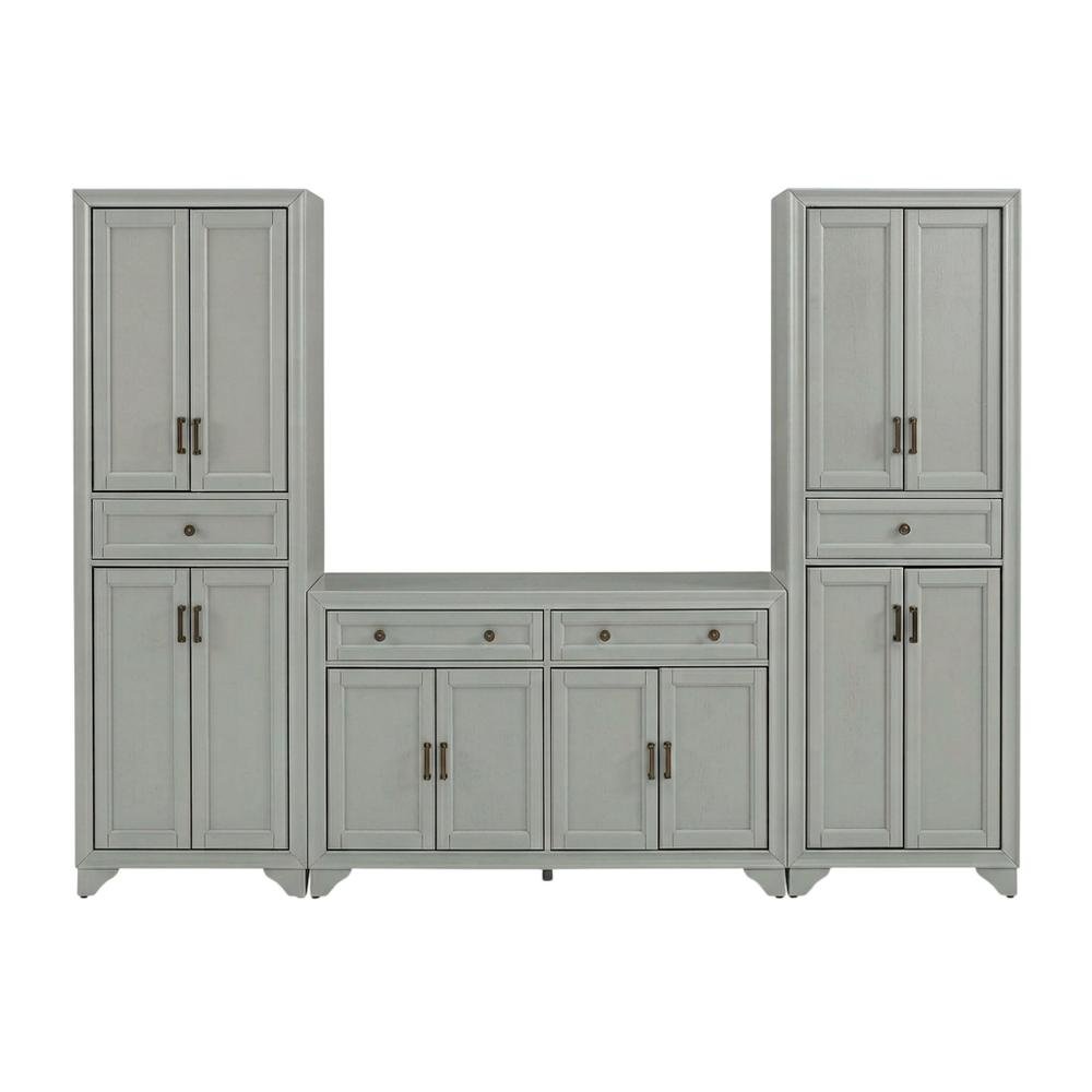 3-Piece Entertainment Center with Sideboard and Storage Pantries. Picture 4