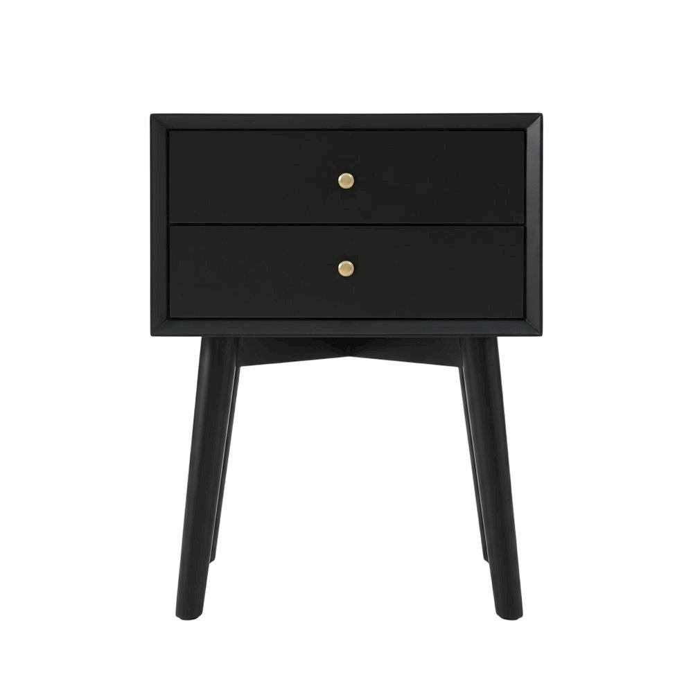 Wooden Nightstand with MDF and Poplar Veneer Finish for Modern Bedroom Style. Picture 4