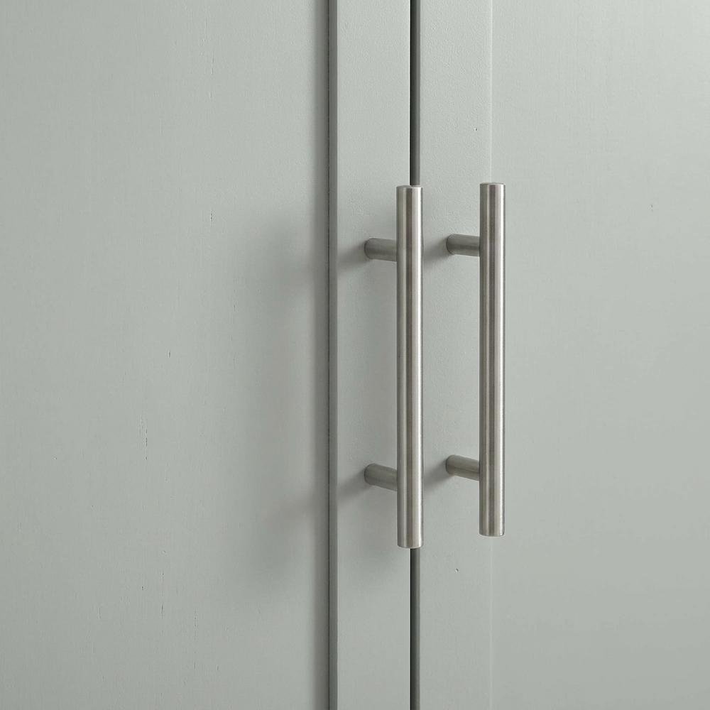 Gray Tall Kitchen Pantry Cabinet, MDF Birch Veneer Freestanding. Picture 5
