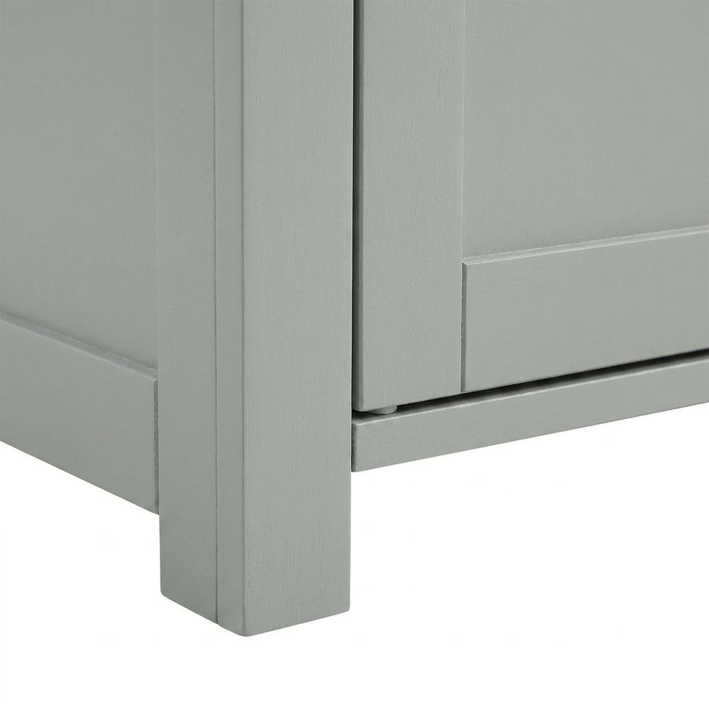 Gray Tall Kitchen Pantry Cabinet, MDF Birch Veneer Freestanding. Picture 6