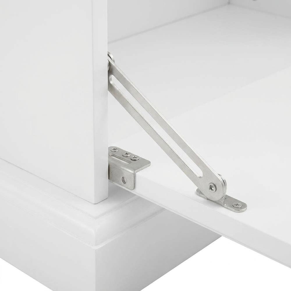 Wood hall tree with storage bench and coat hooks for entryway. Picture 6