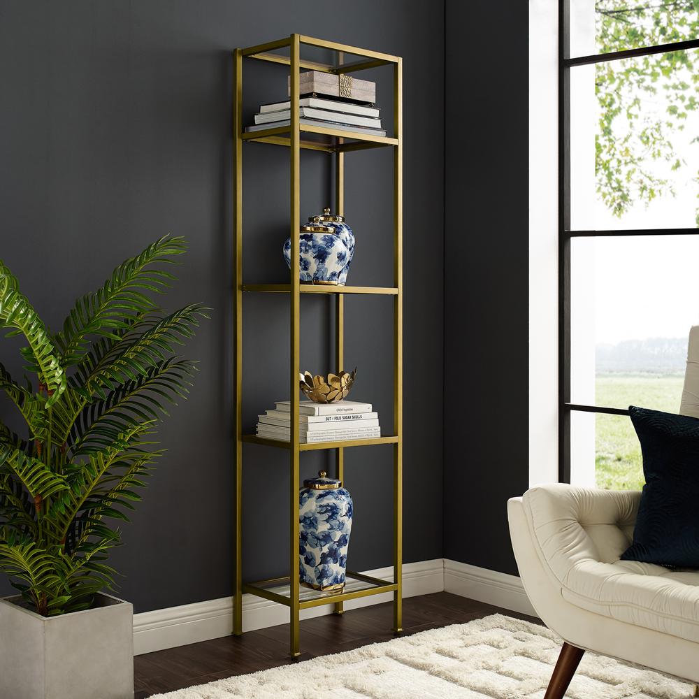 Aimee Narrow Etagere Bookcase. Picture 15
