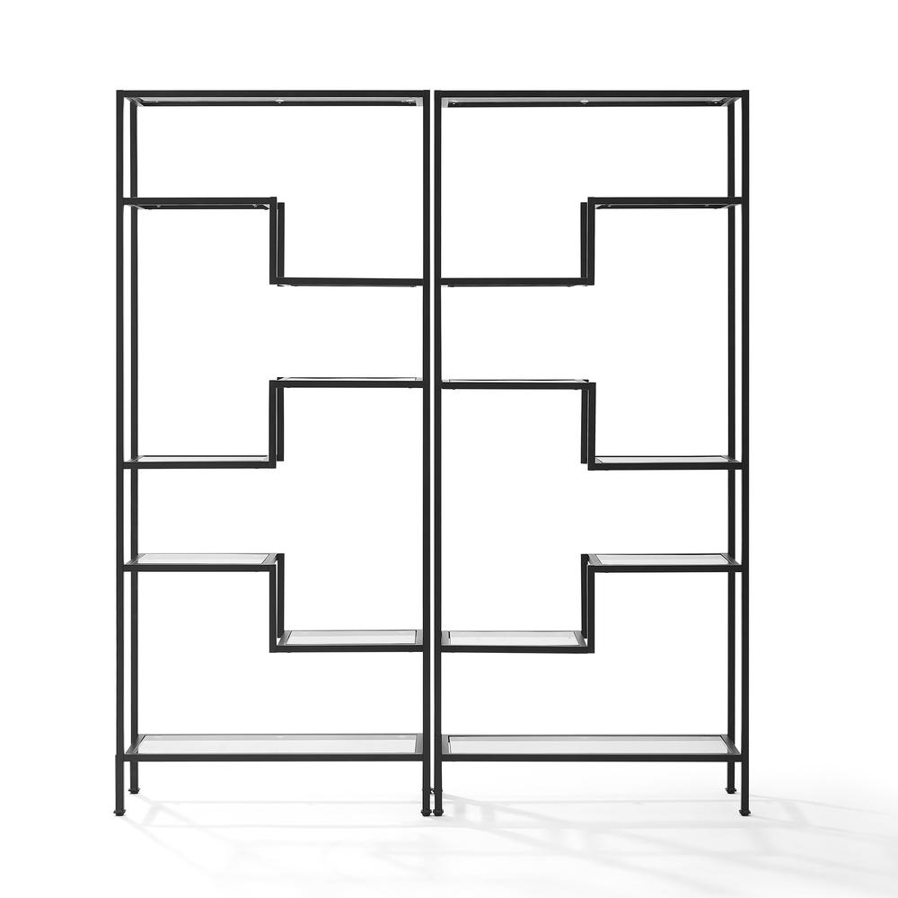 Sloane 2Pc Etagere Set Matte Black - 2 Etageres. Picture 11