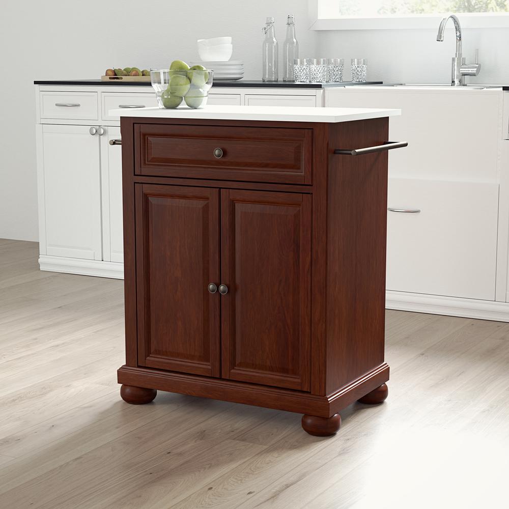 Alexandria Stone Top Portable Kitchen Island/Cart. Picture 6