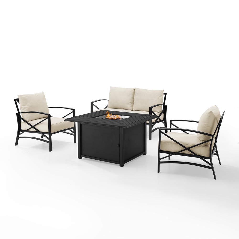 Kaplan 4Pc Outdoor Loveseat Set W/ Fire Table. Picture 21