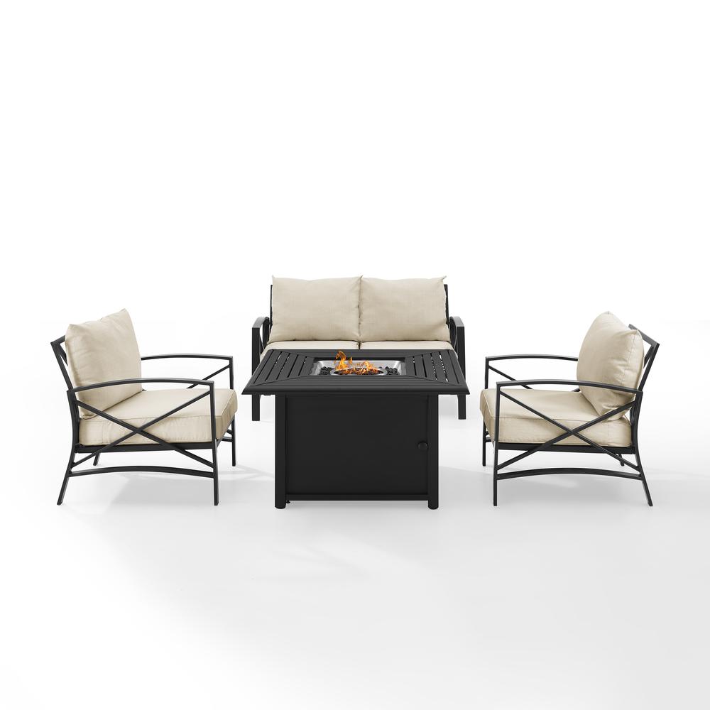 Kaplan 4Pc Outdoor Loveseat Set W/ Fire Table. Picture 22
