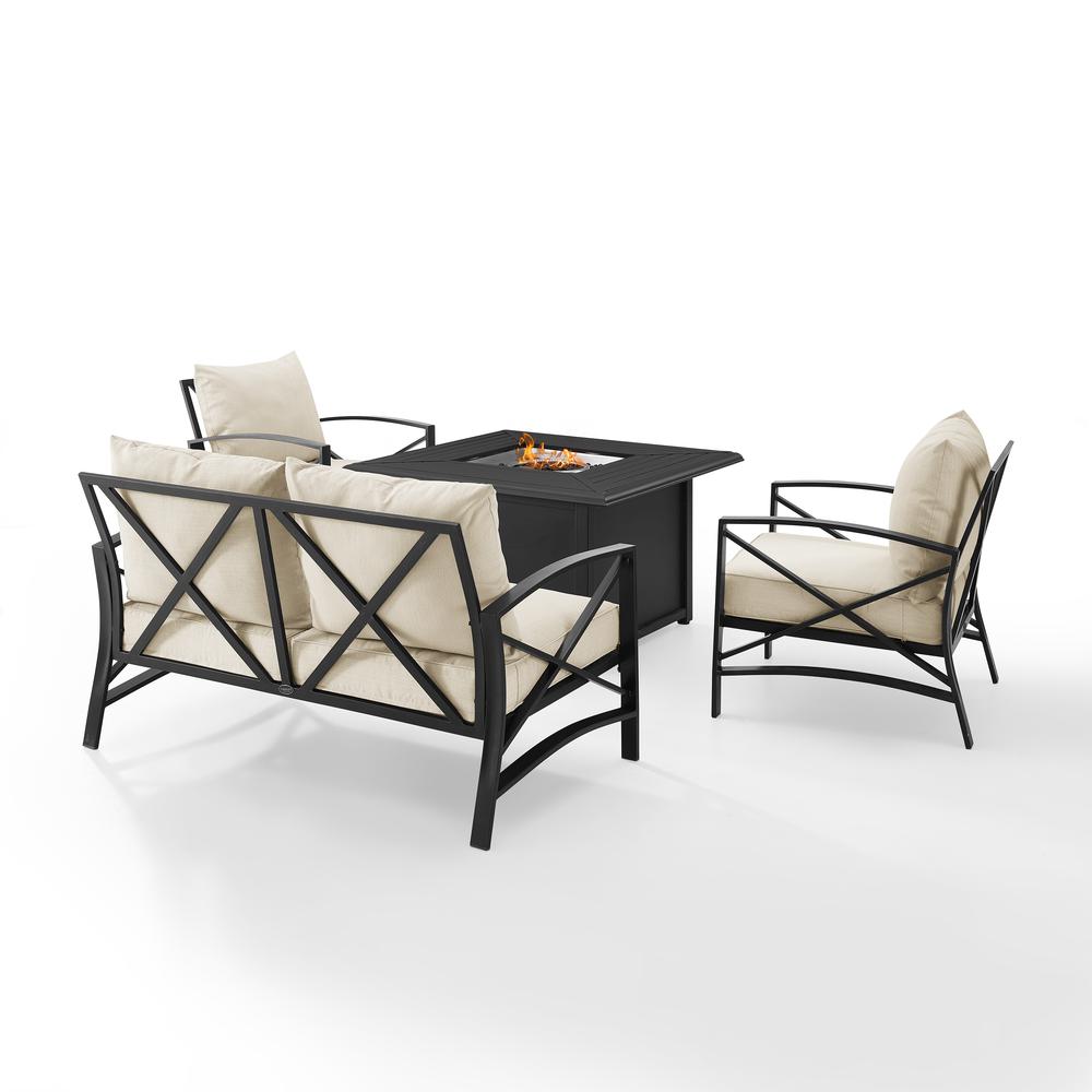 Kaplan 4Pc Outdoor Loveseat Set W/ Fire Table. Picture 23
