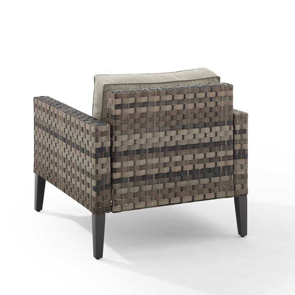 Prescott Outdoor Wicker Armchair Taupe/Brown. Picture 21