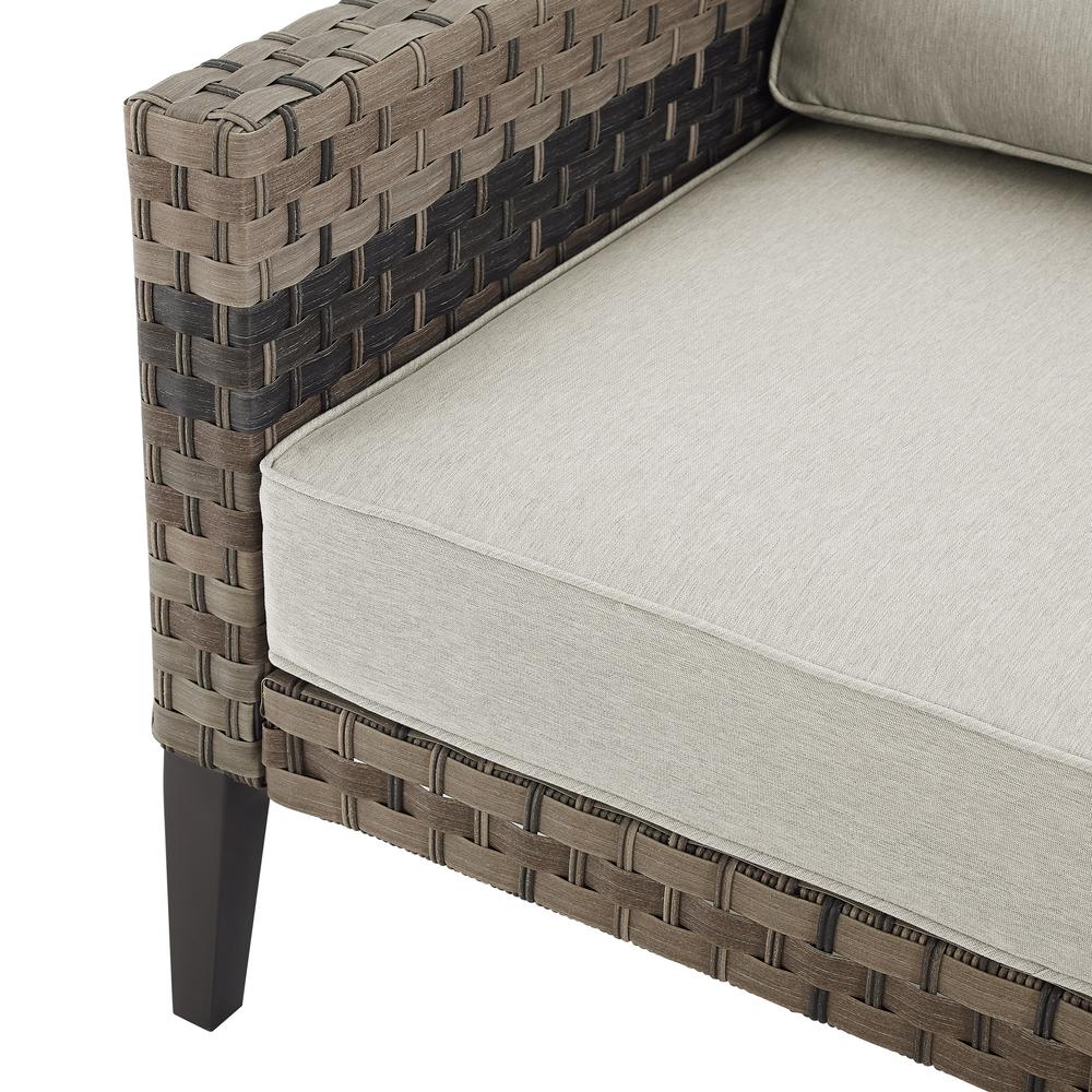Prescott Outdoor Wicker Armchair Taupe/Brown. Picture 23