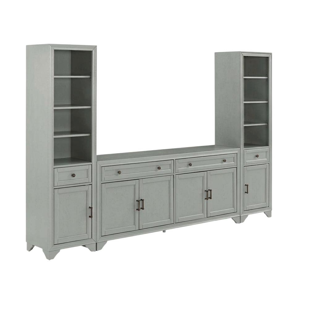 3-Piece Entertainment Center Set with Sideboard and Bookcases. Picture 1