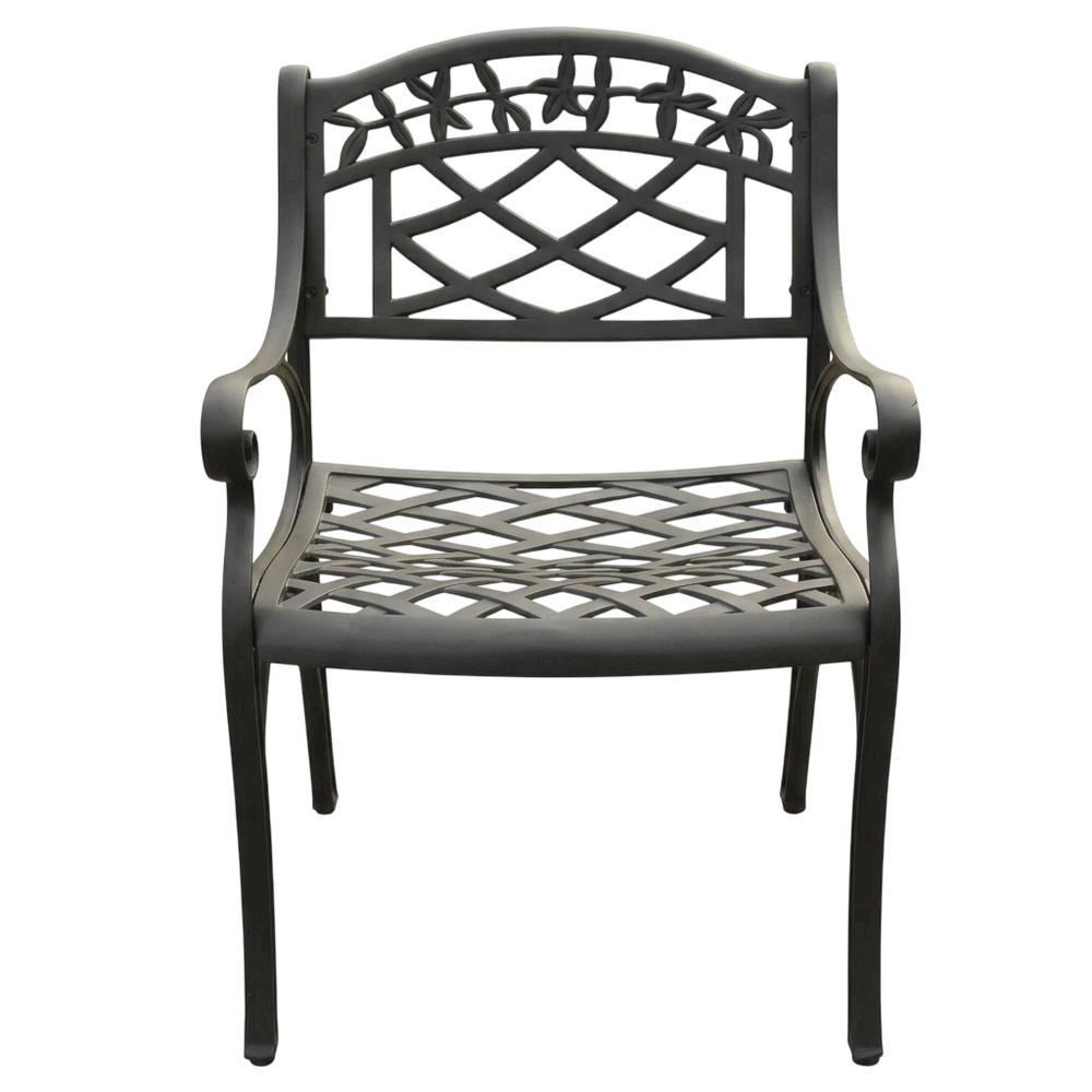 Outdoor dining chairs set with comfortable armrests and durable build. Picture 3