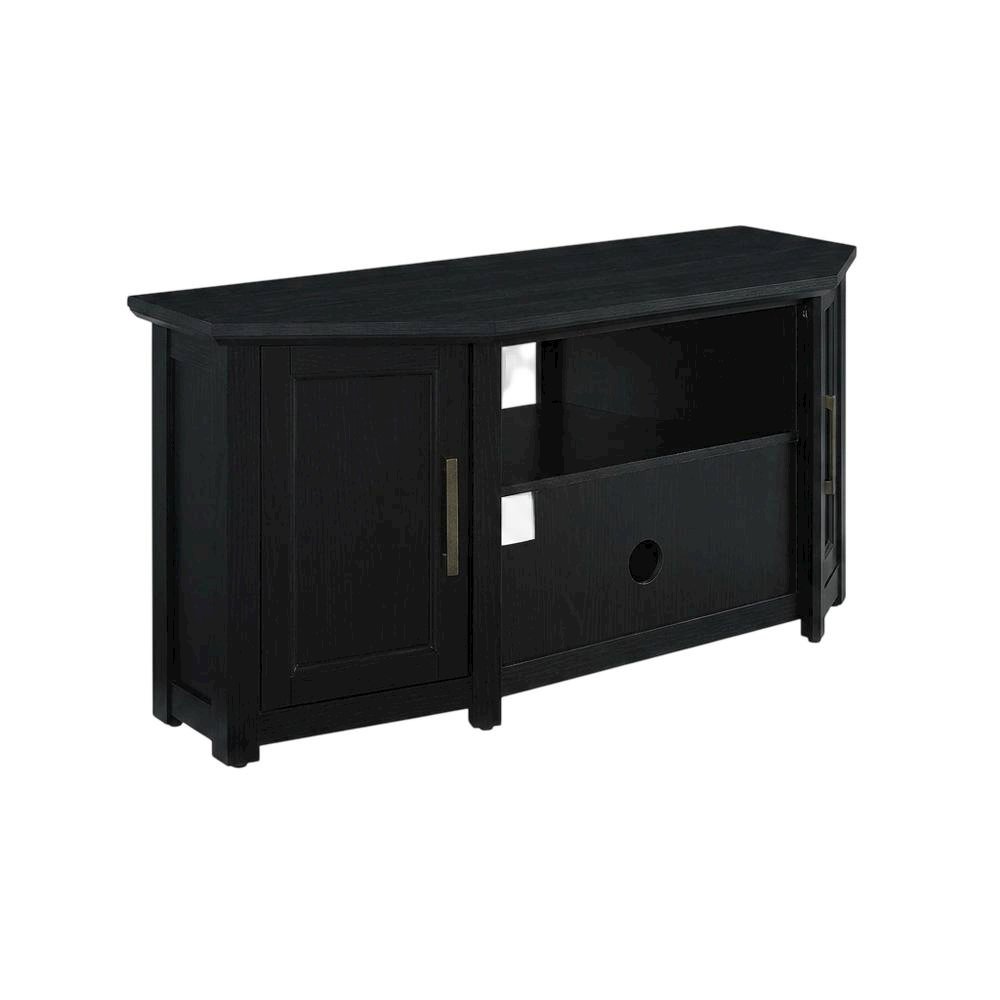 Corner TV stand for 50+ inch TVs with sturdy construction and sleek design. Picture 1
