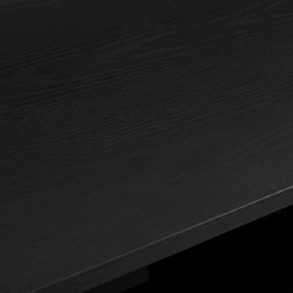 Black Record Player Stand with Vinyl Storage Shelves. Picture 5