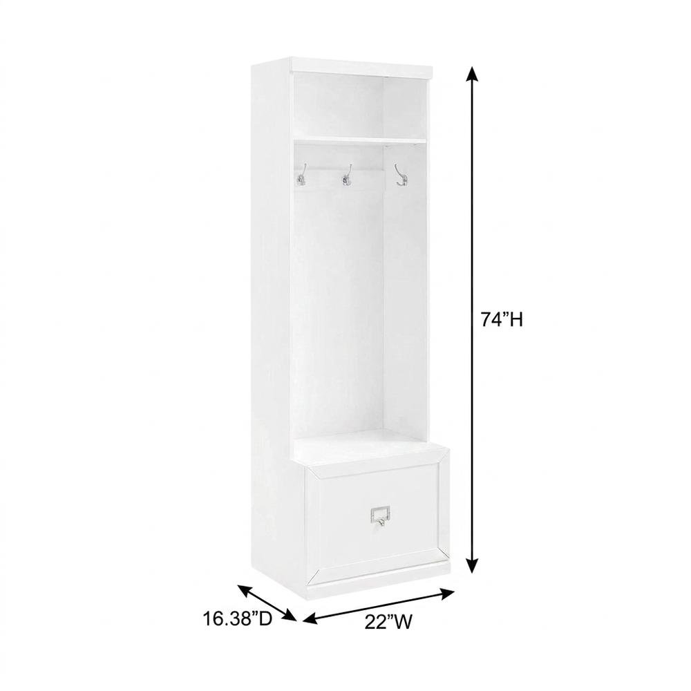 Hall Tree with Shelves and Coat Storage in Elegant Finish. Picture 5