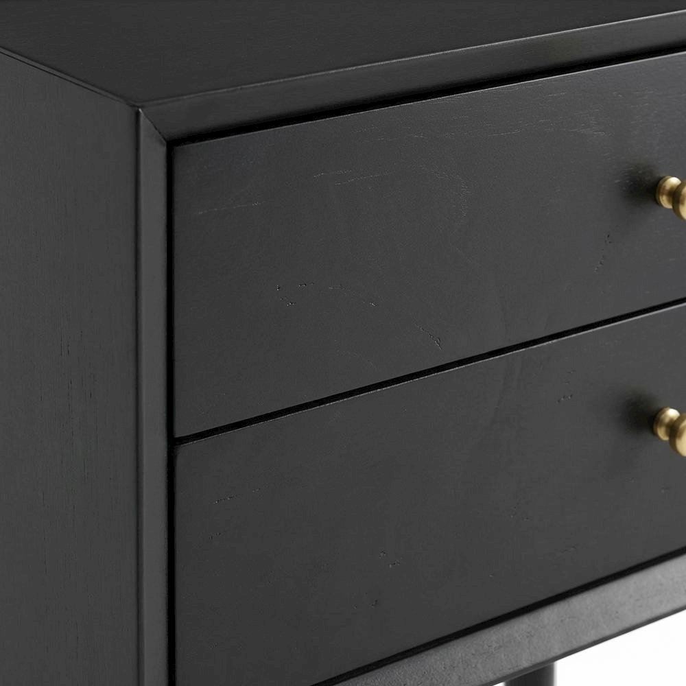 Wooden Nightstand with MDF and Poplar Veneer Finish for Modern Bedroom Style. Picture 5
