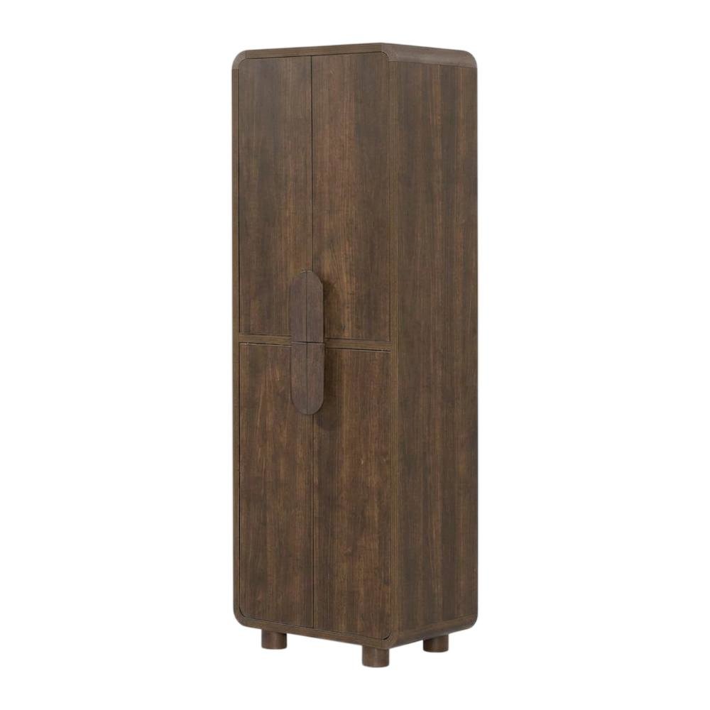 Pantry Cabinet in Rustic Finish with Anti-Tip Mechanism and Spacious Storage. Picture 1