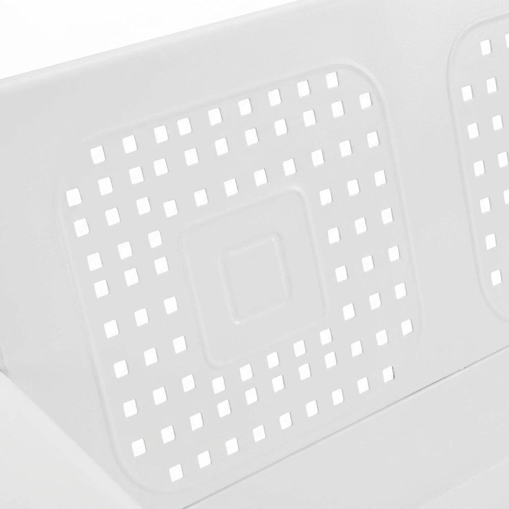 White outdoor sofa glider with anti-tip hardware and 3-seat capacity. Picture 5
