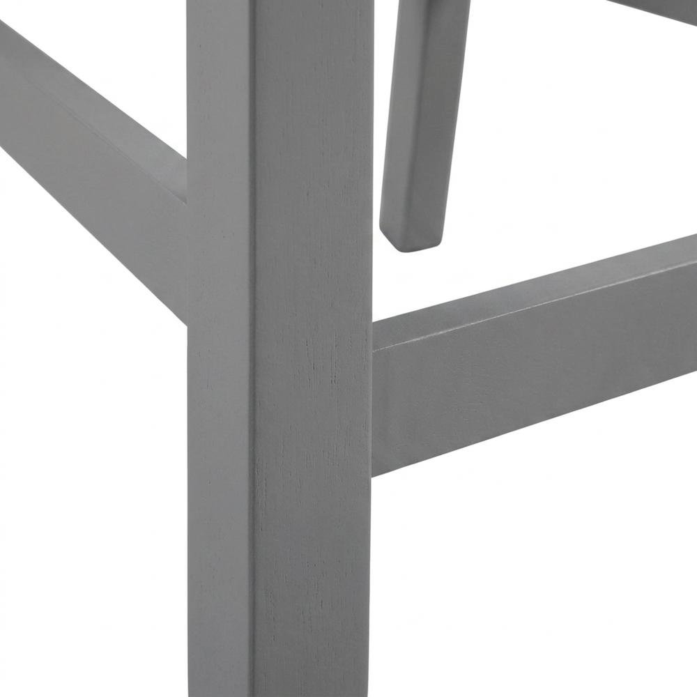 Counter Height Bar Stool Set with X-Back Design in Stylish Finish. Picture 7