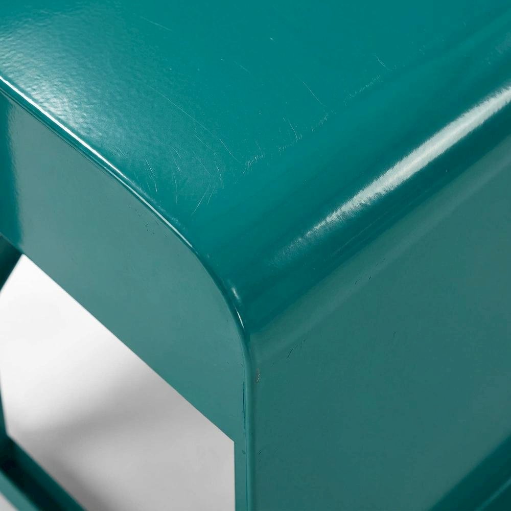Turquoise Outdoor Sofa Glider with Comfortable Arm and Backrest. Picture 5