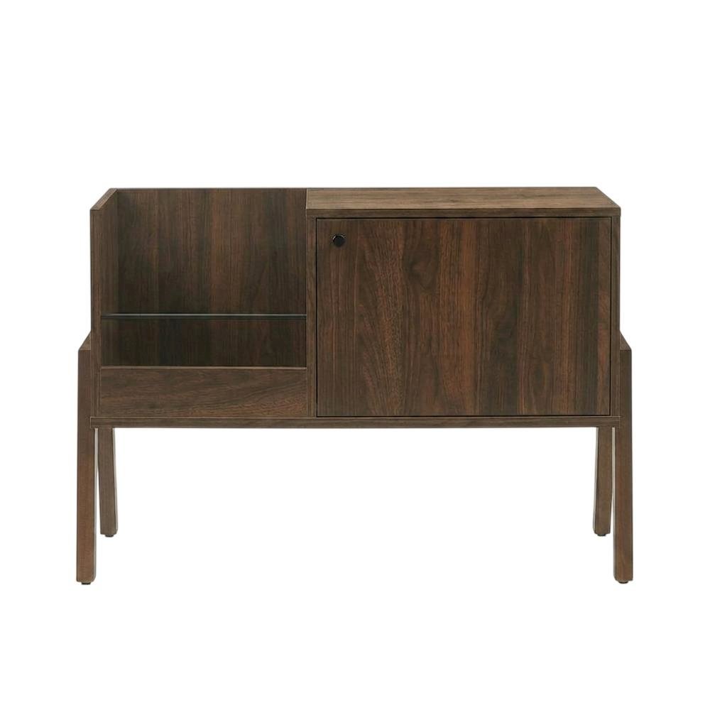 Vintage-inspired ecord player cabinet with vinyl storage and sleek finish. Picture 4