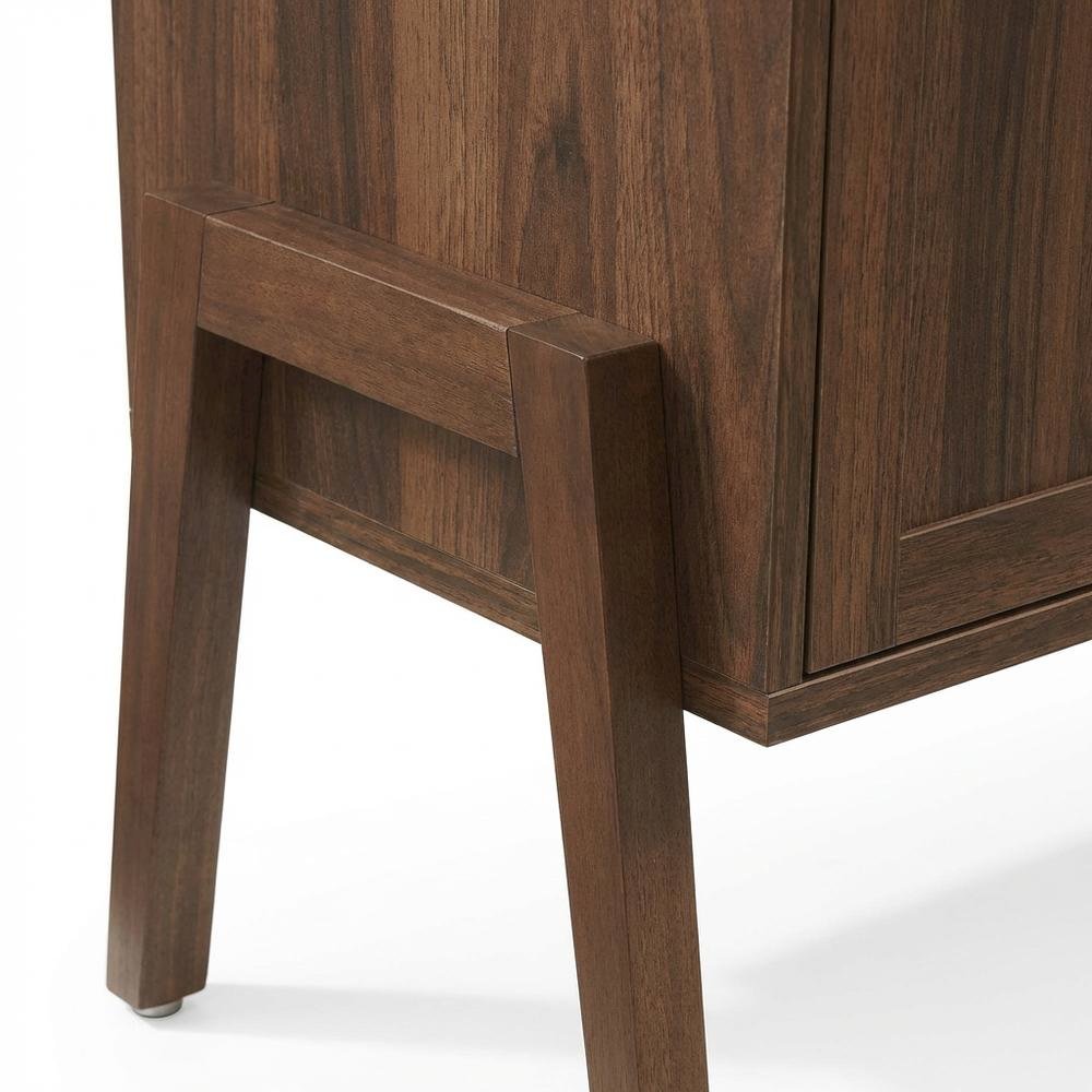 Vintage-inspired ecord player cabinet with vinyl storage and sleek finish. Picture 6
