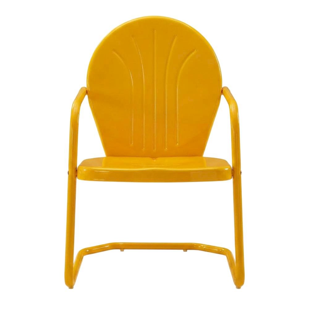 Tangerine Outdoor Chat Set with 2 Chairs and Side Table for Patio Lounge. Picture 4