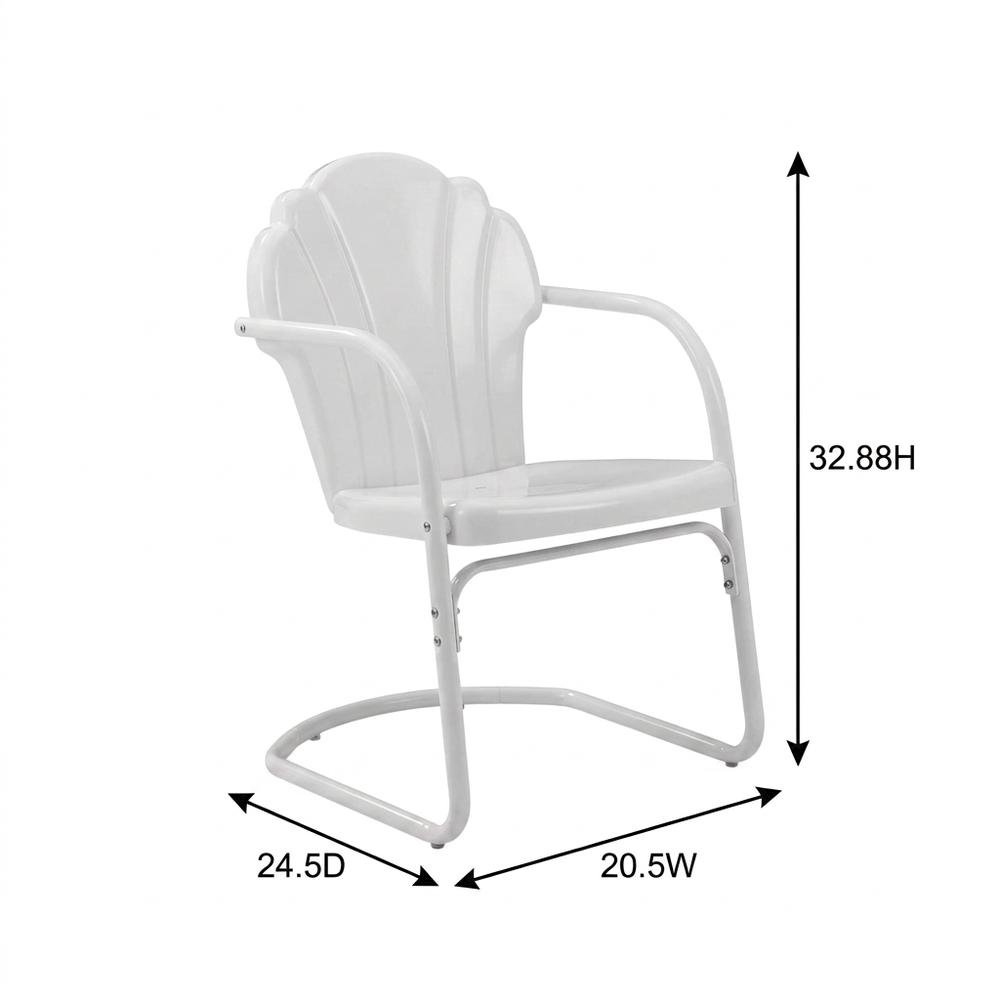 White Tulip 2-Piece Outdoor Chair Set with Modern Design. Picture 9