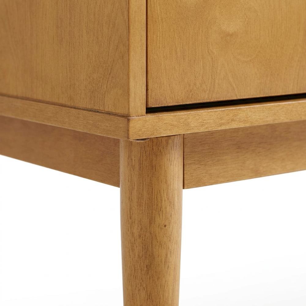 Brown Large Record Player Cabinet, MDF Rubberwood Vinyl Console. Picture 5