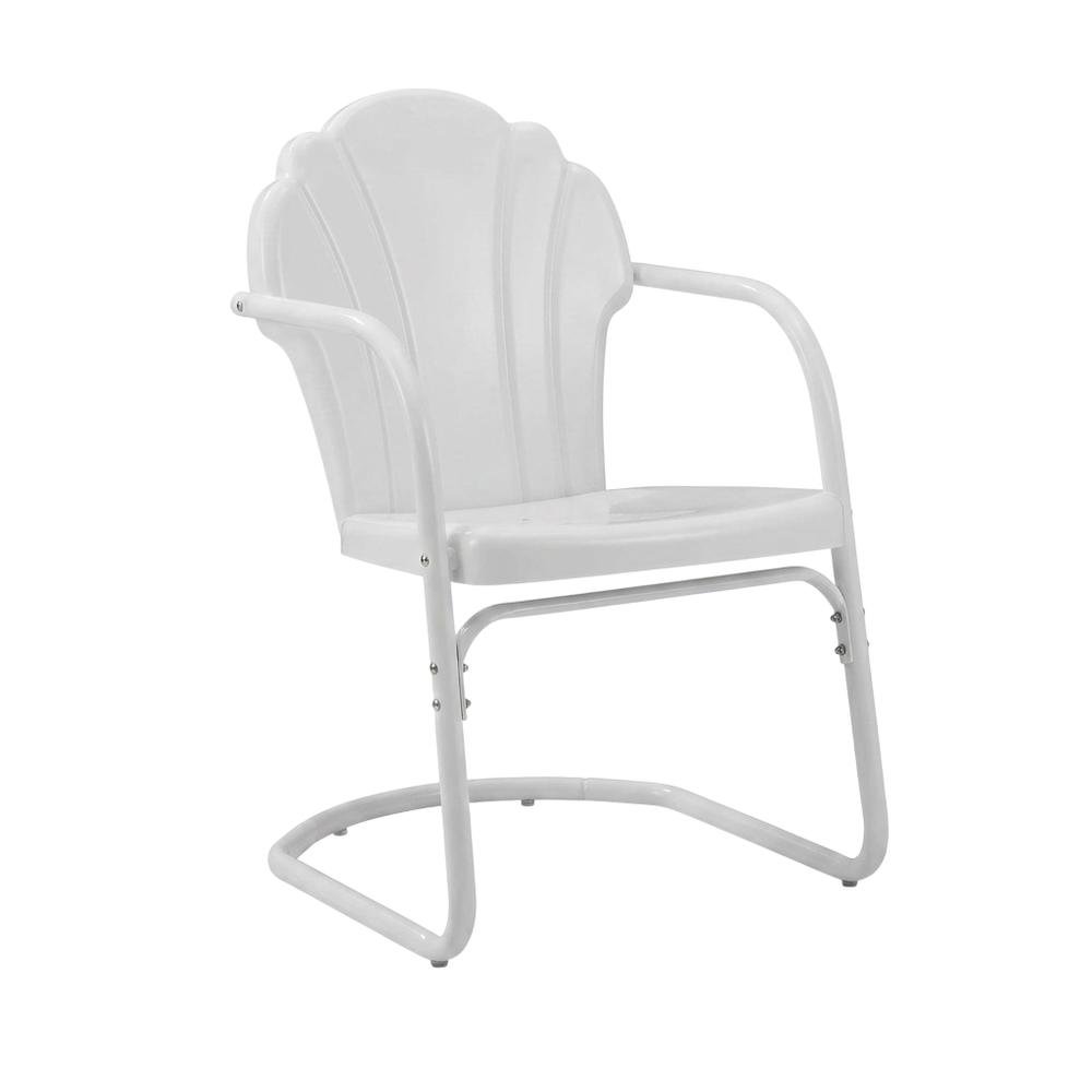 White Tulip 2-Piece Outdoor Chair Set with Modern Design. Picture 5