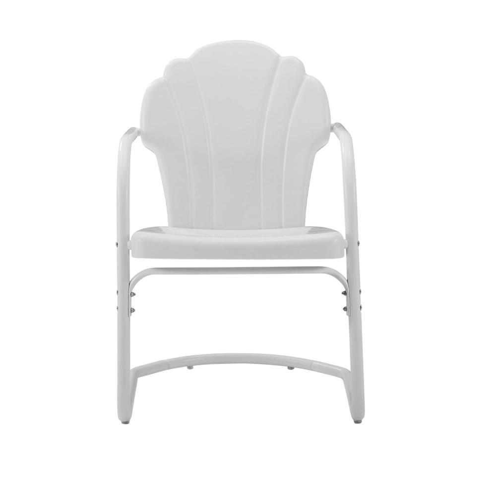 White Tulip 2-Piece Outdoor Chair Set with Modern Design. Picture 6