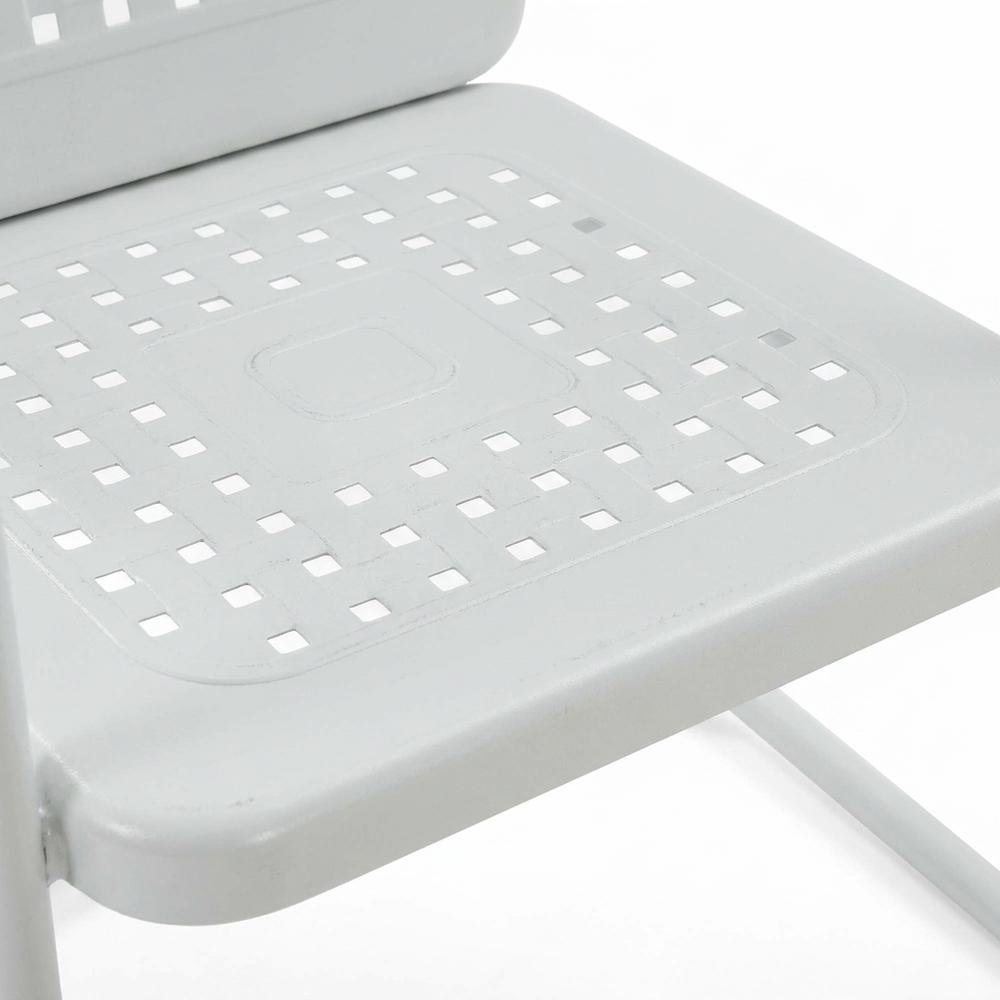 White outdoor armchair duo with sturdy construction and comfortable seating. Picture 7