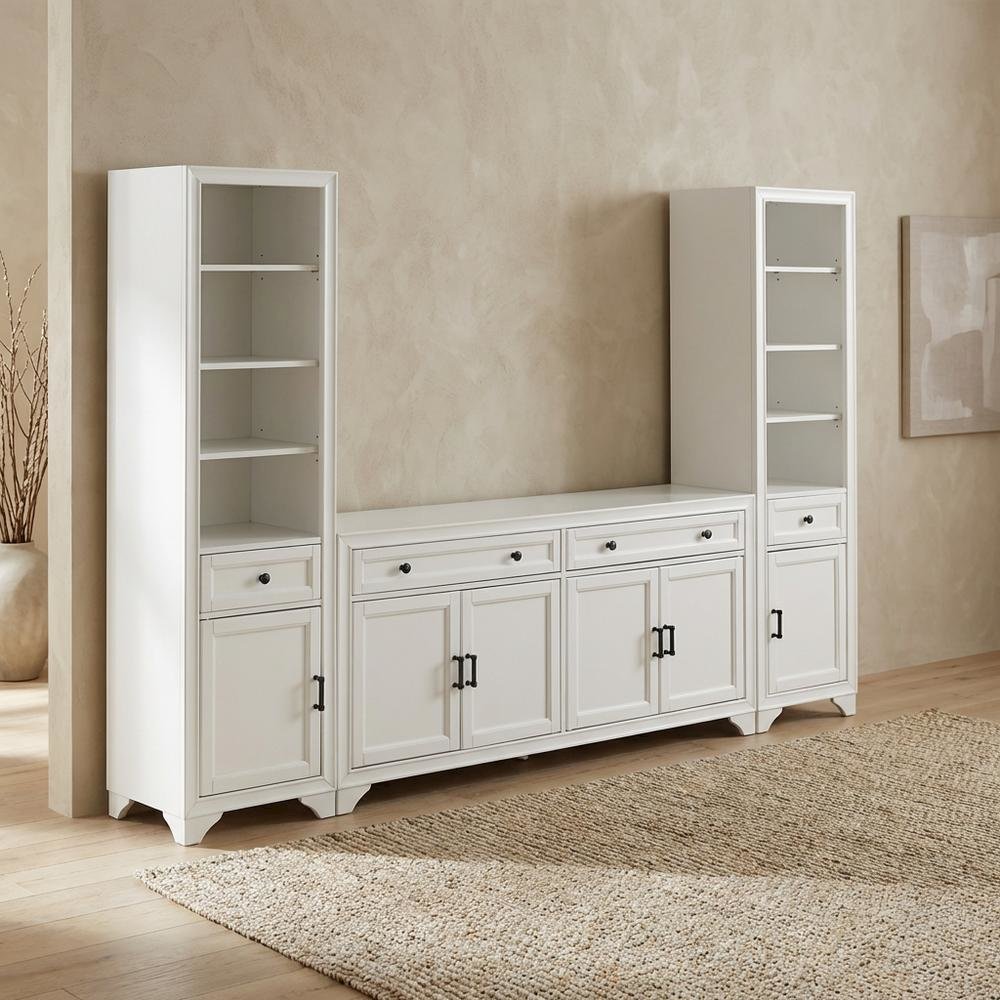 Contemporary 3-Piece Entertainment Center with Sideboard and Bookcases. Picture 3