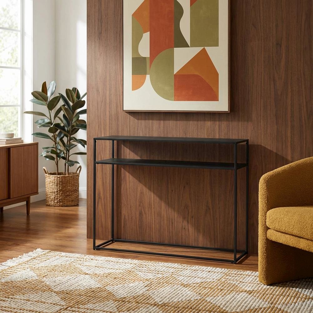 Rustic Entryway Console Table with Anti-Tip Stability and Durable Build. Picture 3