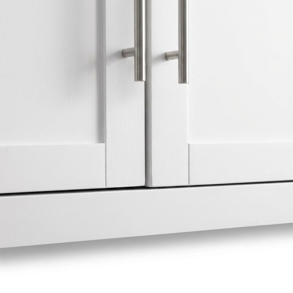 White 2-Piece Wall Storage Cabinet Set, MDF Birch Veneer. Picture 6