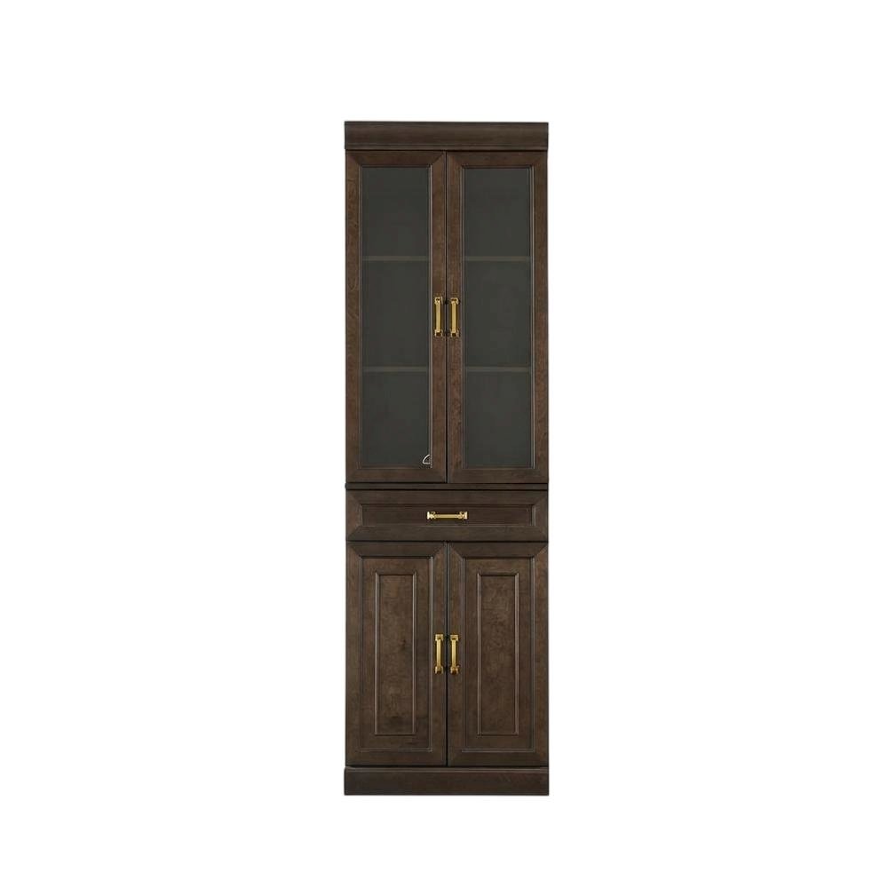 Glass Door Pantry Cabinet with Anti-Tip Mechanism. Picture 4