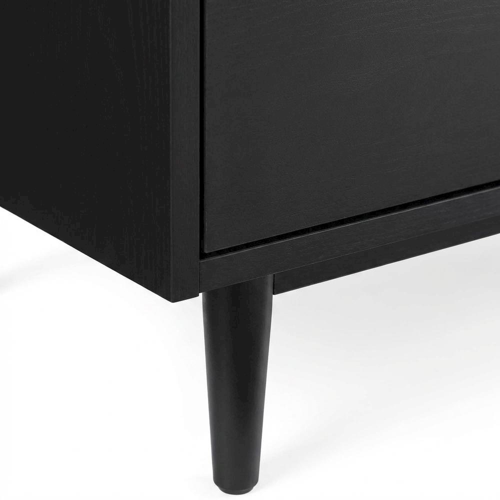 Wooden Record Player Stand with Vinyl Storage and Cable Management. Picture 6