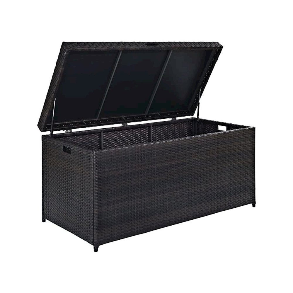 Palm Harbor Wicker Outdoor Storage Box. Picture 1