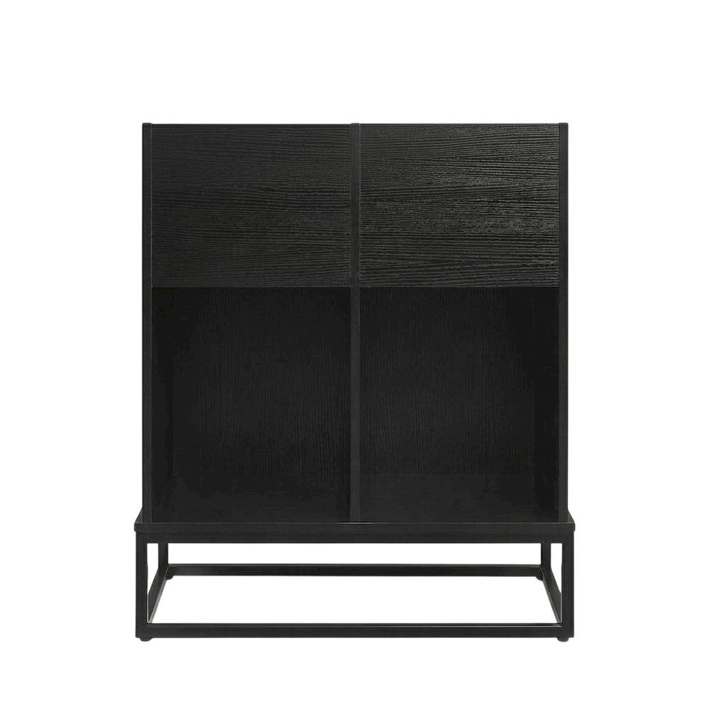 Vinyl Record Storage Stand in Neutral Finish with Sturdy Construction, Compact. Picture 4