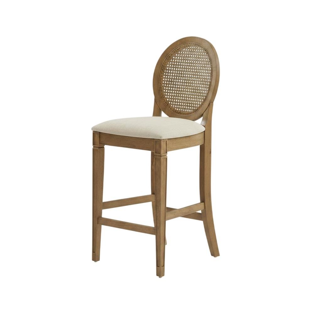 Cane-Back Counter Stool Set with Stylish Design and Durable Frame. Picture 3