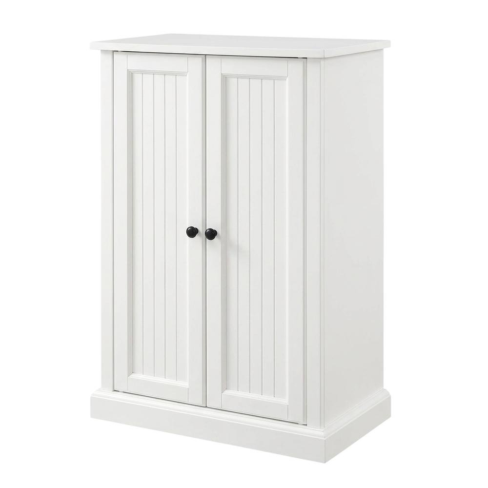 White Seaside Accent Cabinet with Anti-Tip Hardware and Sturdy Build. Picture 3