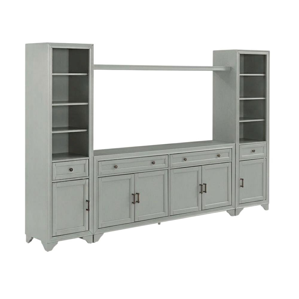 3-Piece Entertainment Center Set with Sideboard and Bookcases. Picture 4