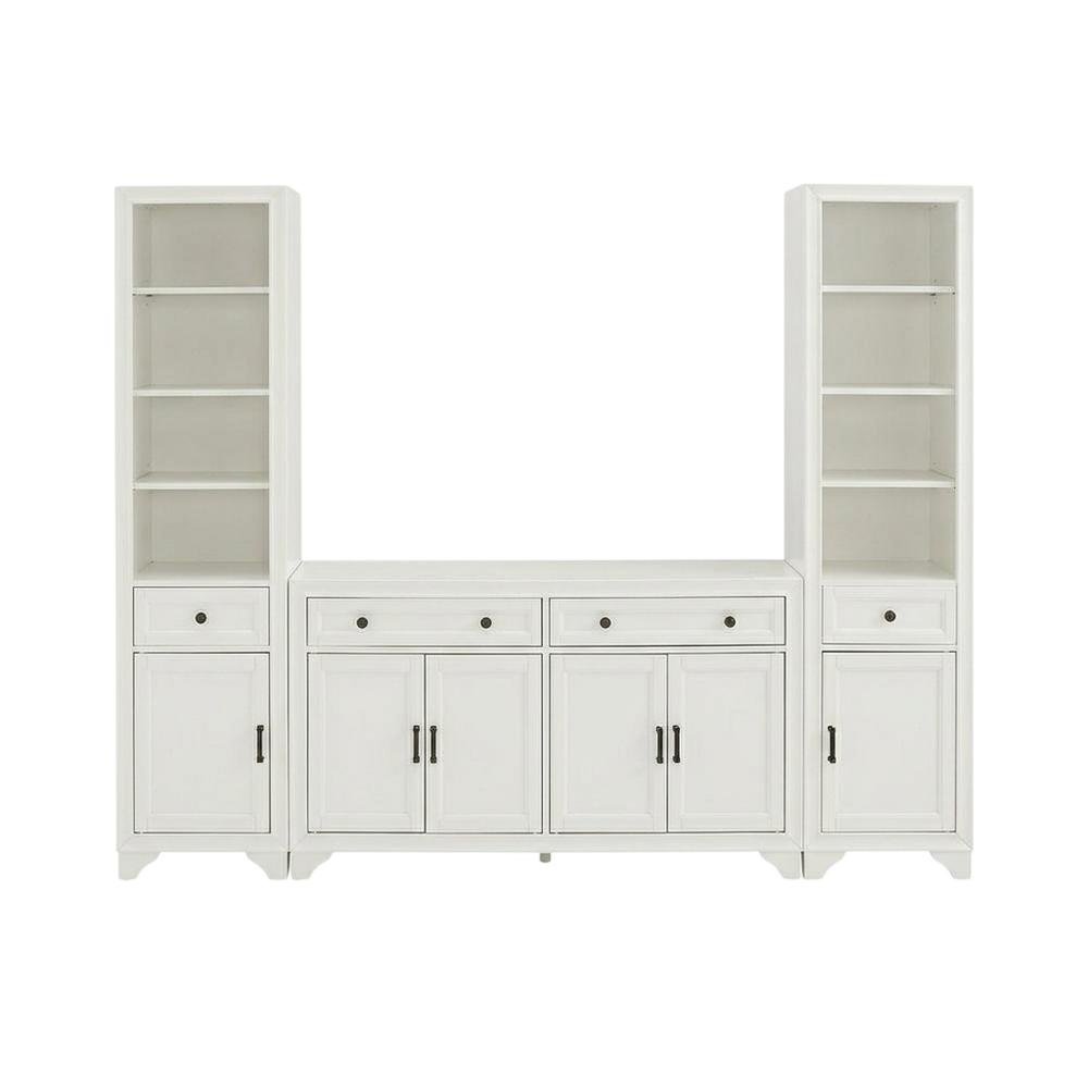 Contemporary 3-Piece Entertainment Center with Sideboard and Bookcases. Picture 4