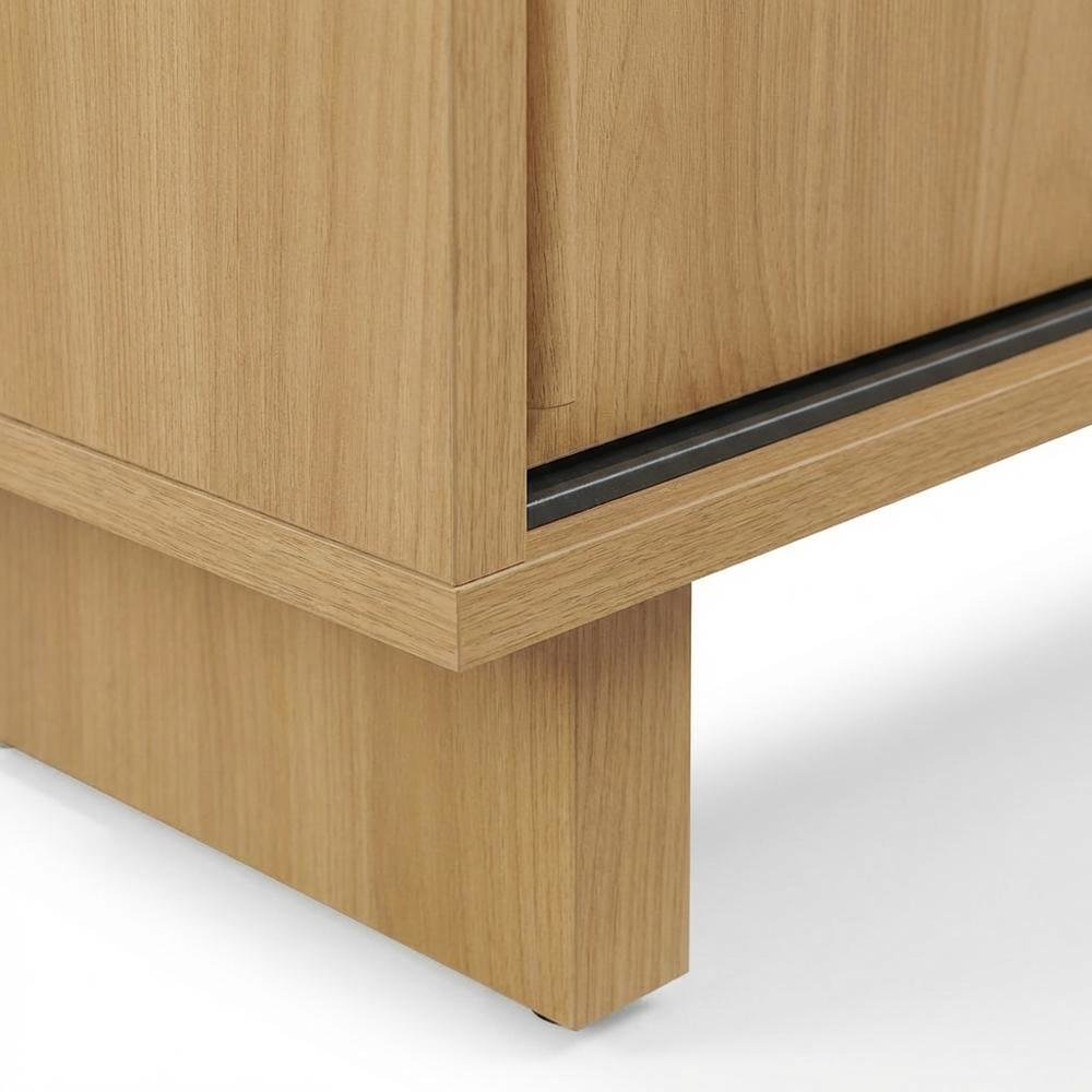 Medium Record Player Cabinet in Cherry Finish with Vinyl Storage and Shelf. Picture 6