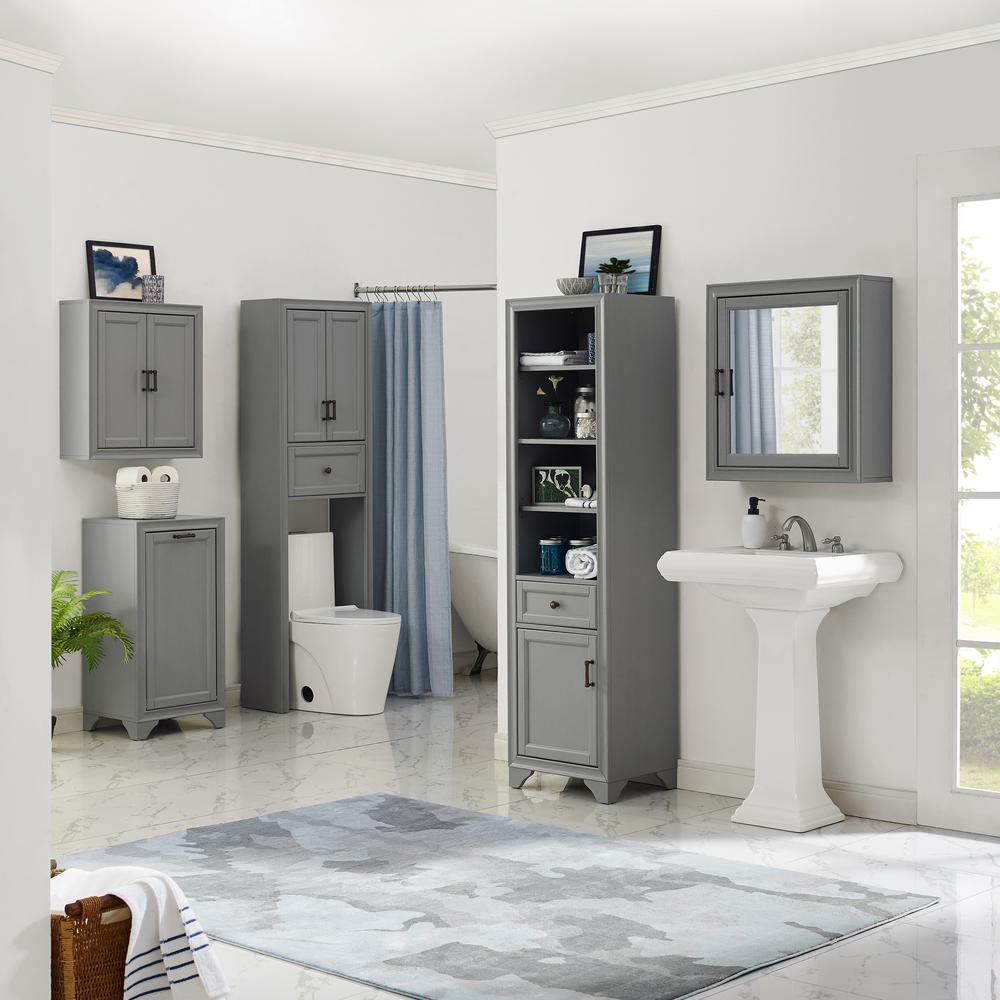Tara Linen Cabinet Gray. Picture 2