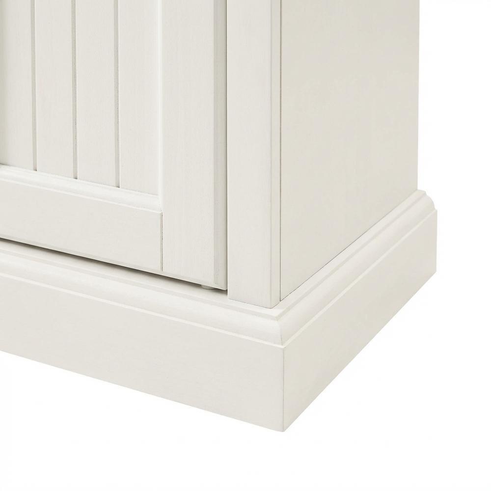White Seaside Accent Cabinet with Anti-Tip Hardware and Sturdy Build. Picture 6