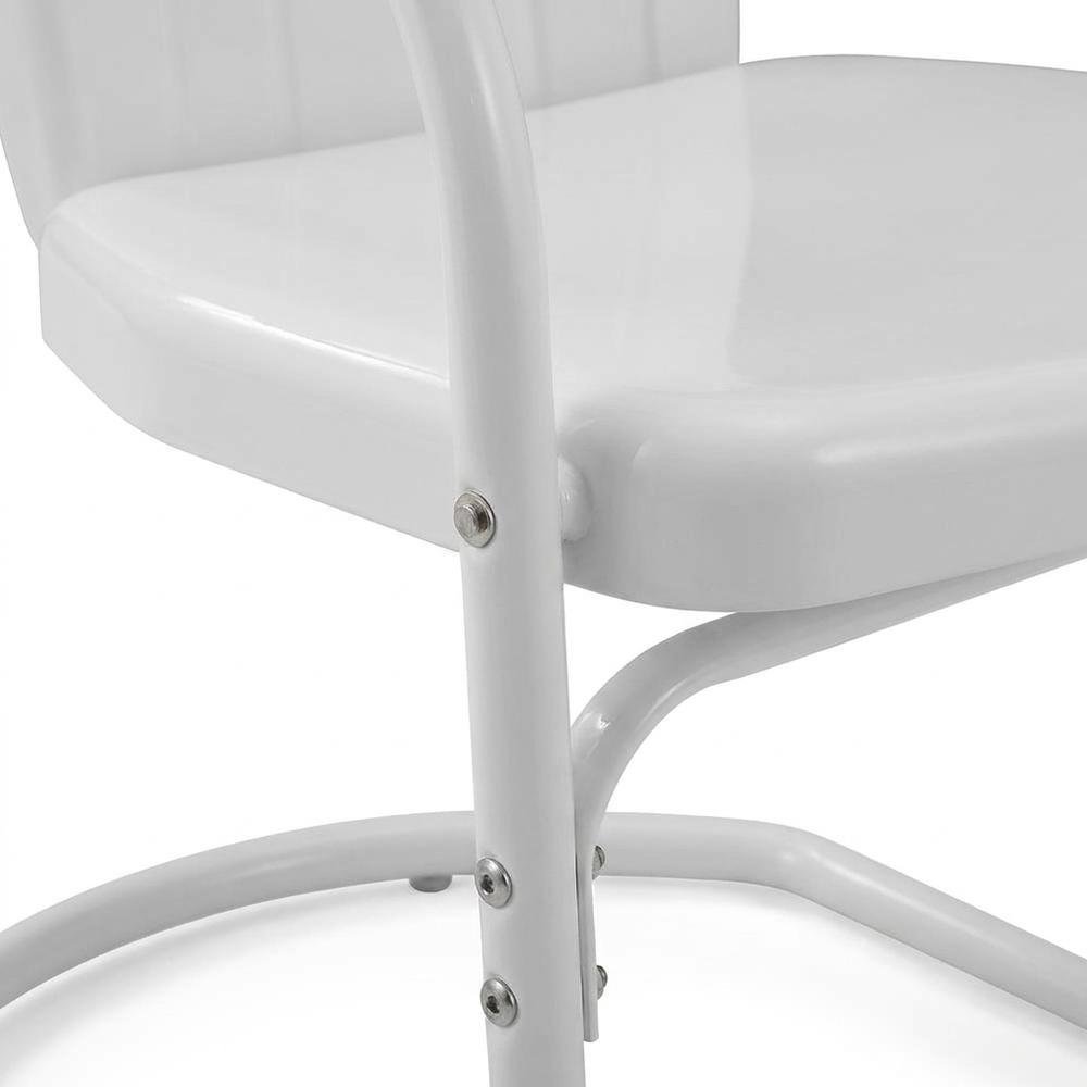White Tulip 2-Piece Outdoor Chair Set with Modern Design. Picture 8