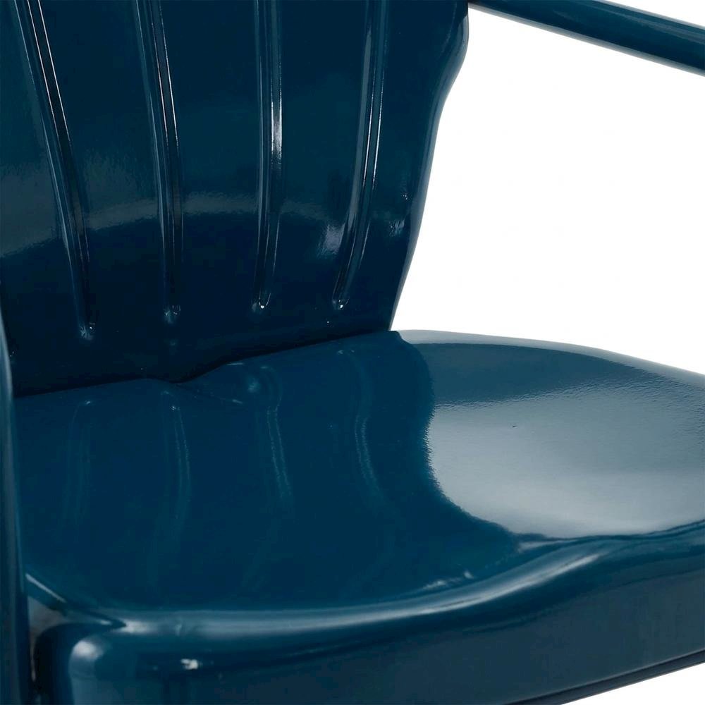 Navy Outdoor Chair Set with Armrest and Sturdy Frame for Patio Dining. Picture 6